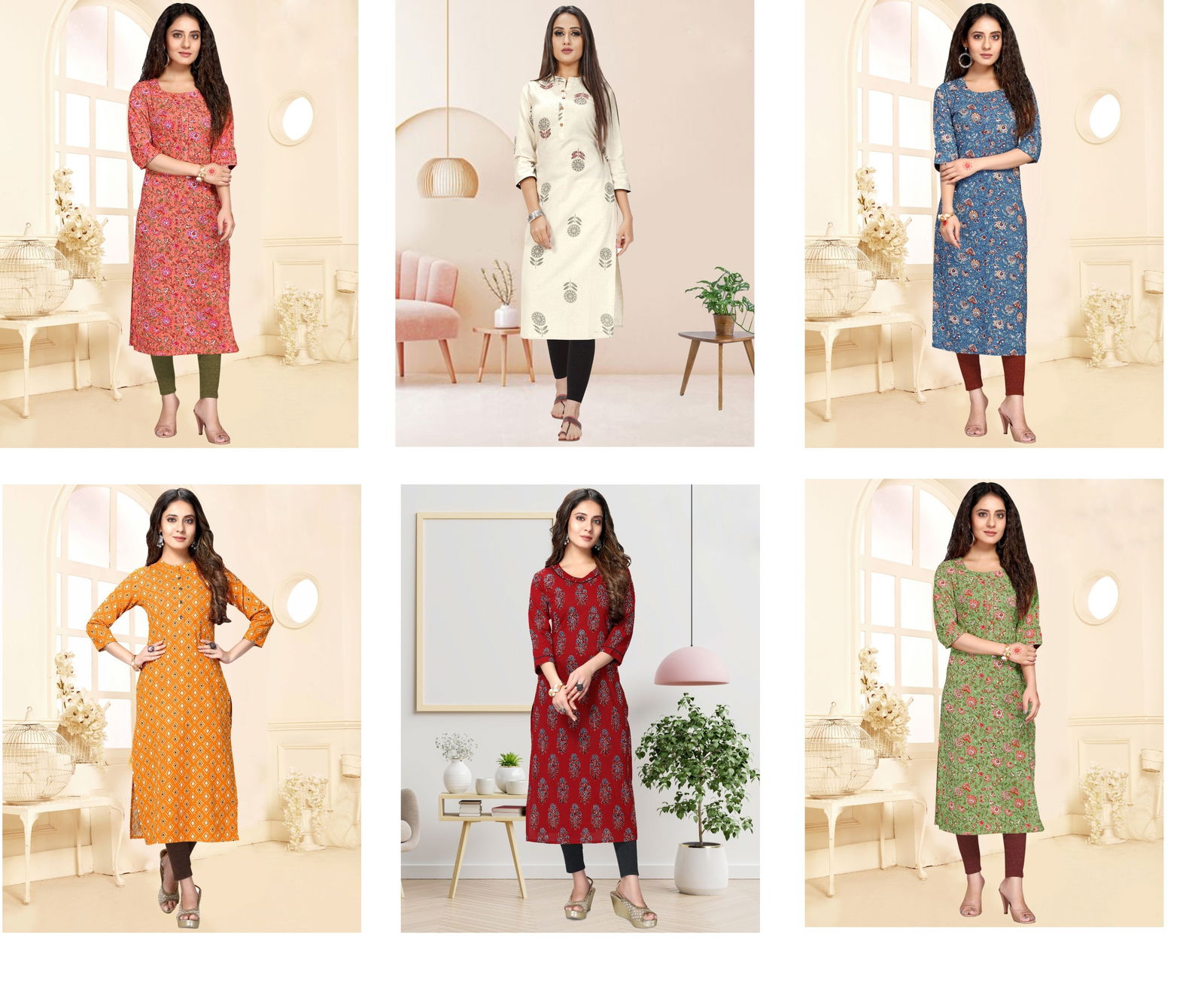 Trendy Printed 101 Regular Wear Cotton Printed Kurtis Catalog
